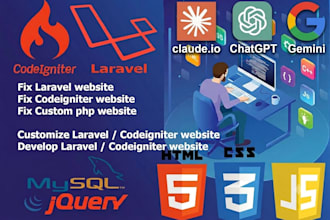 fix php, laravel, codeigniter website