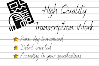 transcribe all your stuff quickly and accurately