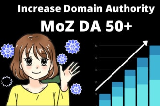 increase domain authority da 50 plus on moz