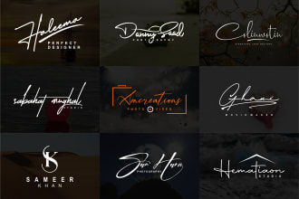do signature logo photography or watermark design