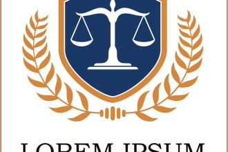 be your legal, attorney lawyer and law firm logo design