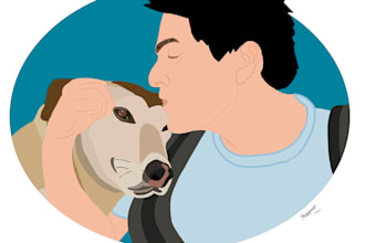 do a dog illustration