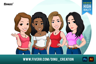 create professional cartoon mascot business logo creation