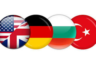 translate your texts in english, german, turkish, bulgarian