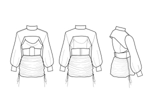 transform your ideas into fashion vector illustration flat sketches
