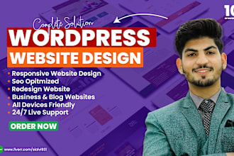 develop a wordpress website with responsive web design