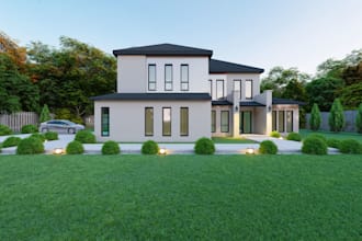 make 3d house design exterior rendering architectural walkthrough video