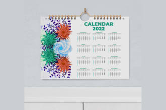 do desk or wall calendar design for you