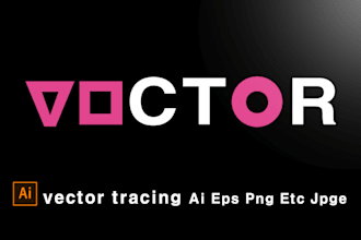 perform vector tracking to convert the logo or sketch into a vector