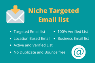 collect niche targeted email list to promote any business