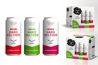 design can, bottle packaging, drink packaging with 3d mockup