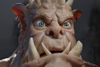 sculpt, retopo, bake and texture your character
