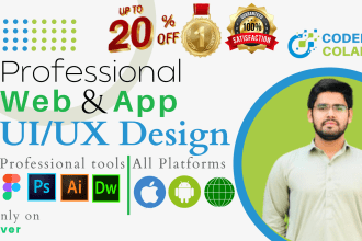 design professional UI UX for web and mobile user interface