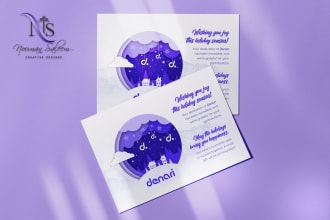design an awesome holiday, greeting, christmas, birthday, new year, post cards