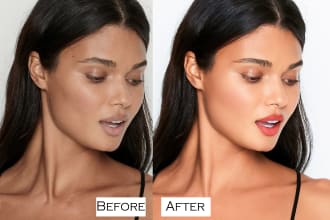do high end photo retouching and skin retouching