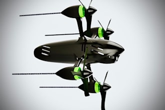create 3d cad drone design , stl files