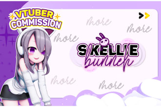 design cute vtuber logo and streamer
