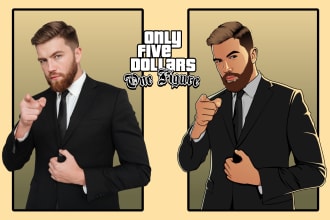 draw your photos into best gta san andreas artwork in 24hours