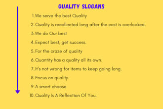 write a catchy slogan for you