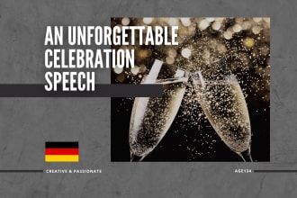 write you an amazing german celebration speech