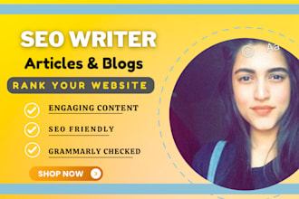 be your SEO blog content writer or article writer