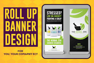 do outstanding roll up banner design, pull up, feather flag