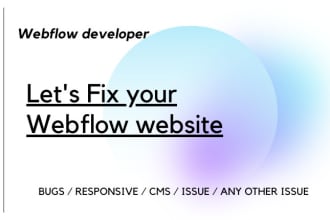 fix bugs, issues, and problems in your webflow websites