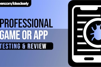 test and professionally review your game or app