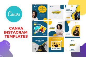 create editable canva templates and instagram post design for an attractive feed