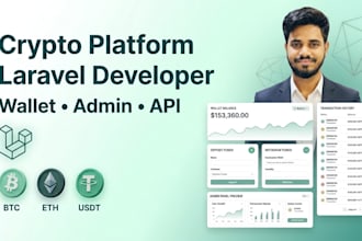 build a laravel crypto investment and wallet system website