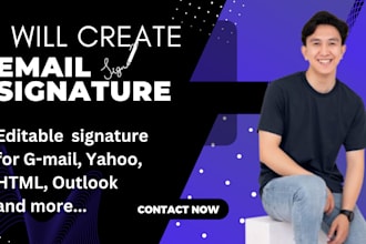 create an editable and clickable email signature