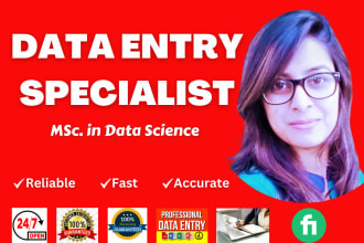 offer accurate data entry, data collection, web research and copy paste work