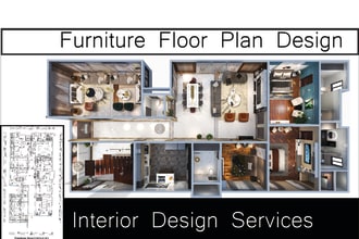 floor plan design and furniture layout, interior design