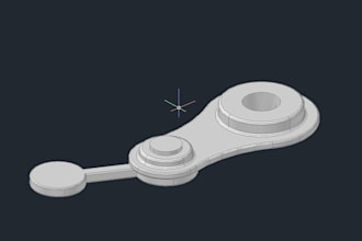 simple part design with autocad