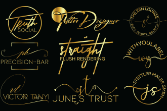 design eye catching handwriting, scripted,signature, cursive logo