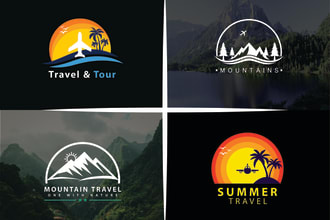 create travel, adventure, tour, hotel logo with unlimited revison