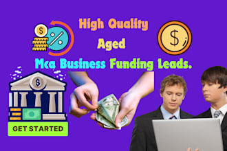 provide high quality aged mca business loan leads