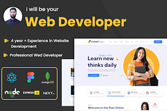 develop full website, web apps using react,nextjs, nodejs, expressjs and mongodb