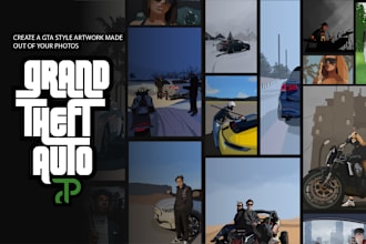 create a gta artwork poster made out of your photos