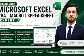 be your business microsoft excel vba, macro, excel spreadsheet expert