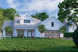 build sketchup 3d model and make architectural rendering on lumion
