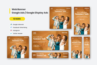 design web banner, google display ads, affiliate web banner, shopify banner