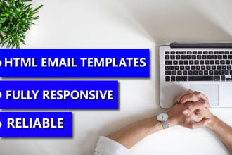 design responsive html email template, newsletter for any platform sendgrid etc