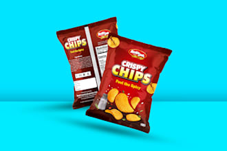 do pouch packaging design with 3d mockup