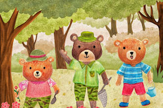 draw traditional art for children