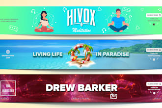design an awesome youtube banner or perfect social media cover
