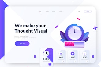 design modern website graphics and landing page illustration