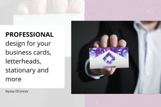 design professional business cards, letterheads and more
