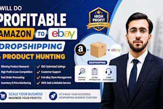 do profitable amazon to ebay dropshipping and product hunting
