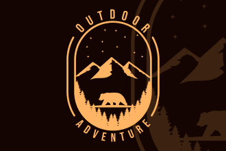 create outdoor and hunting vintage logo